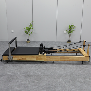 <b>Pilates</b> Studio <b>Equipment</b> Premium Wood Reformer with Carriage System and Leather Straps for Flexibility <b>Pilates</b> Reformer For Sale - Product Image 5