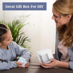 Cajas de Embalaje de Papel Kraft Blanco Hechas a Mano con Ventana de Plástico Transparente para Almacenamiento y Exhibición de Tazas Sublimables - Product Image 5