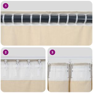 VidaXL W2B tende oscuranti con nastro superiore in velluto giallo senape Set 2 pezzi - Product Image 5