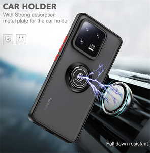 Étui de protection avec anneau de maintien pour <span class=keywords><strong>Xiaomi</strong></span> 13 <span class=keywords><strong>Pro</strong></span> 14 14 <span class=keywords><strong>Pro</strong></span> 12T 2 12X <span class=keywords><strong>11T</strong></span> 11 Ultra 10T, coque arrière rigide avec béquille - Product Image 3