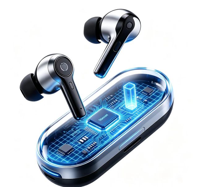 Fashion Wireless Earbuds Active Noise Canceling Hi-Fi Stereo Transparent Charging Case Headphones
