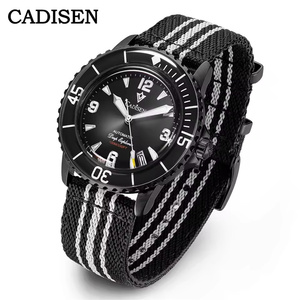 <span class=keywords><strong>CADISEN</strong></span> moda 2025 nuevo reloj mecánico automático hombre correa de lona reloj de pulsera NH35 relojes luminosos impermeables - Product Image 1