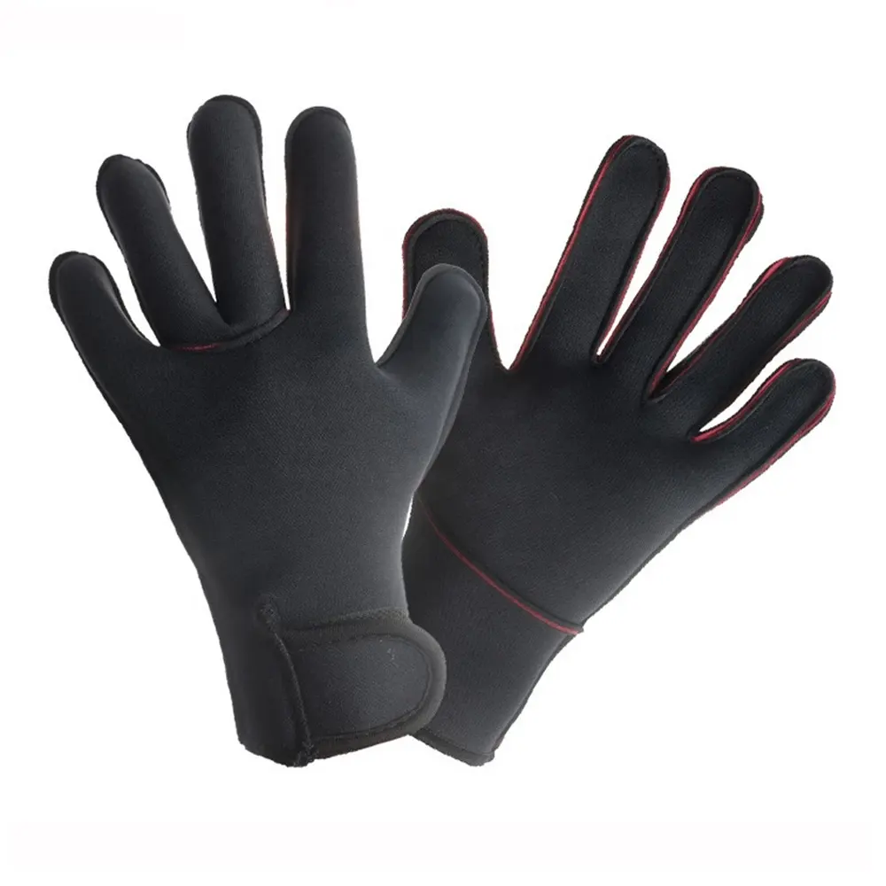Водные перчатки, 3 мм и 5 мм, неопреновый теплый гидрокостюм с пятью пальцами, Зимние перчатки для подводного плавания, подводного плавания, серфинга