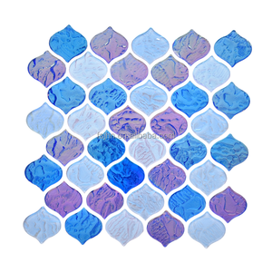 Moderne <span class=keywords><strong>Piastrelle</strong></span> a Mosaico in Vetro Blu a Forma Quadrata per Pareti Interne, <span class=keywords><strong>Bagno</strong></span>, Cucina, Piscina - Product Image 1