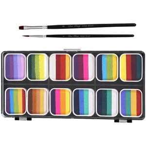 Juego <span class=keywords><strong>de</strong></span> pintura <span class=keywords><strong>de</strong></span> tira <span class=keywords><strong>de</strong></span> arcoíris lavable con degradado <span class=keywords><strong>de</strong></span> 12 colores, Kit <span class=keywords><strong>de</strong></span> pinturas faciales <span class=keywords><strong>para</strong></span> niños, paleta <span class=keywords><strong>de</strong></span> <span class=keywords><strong>maquillaje</strong></span>, cuerpo <span class=keywords><strong>de</strong></span> bolígrafo <span class=keywords><strong>de</strong></span> <span class=keywords><strong>Halloween</strong></span> - Product Image 4