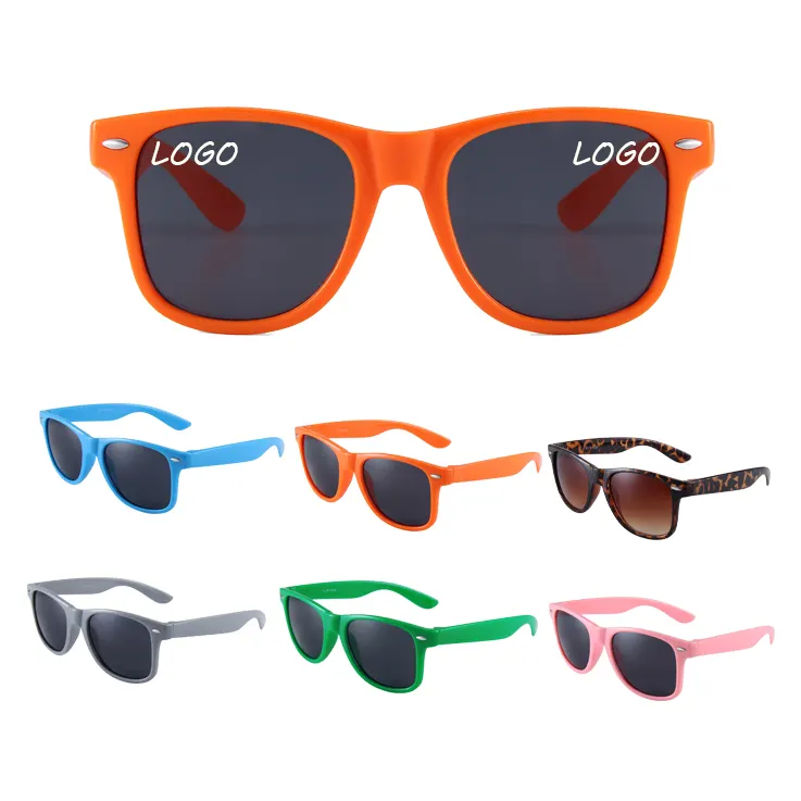 Style classique Logo personnalisé en plastique nuances lunettes de soleil hommes 2023 lunettes de soleil pas cher prix carré lunettes de soleil femmes 2024