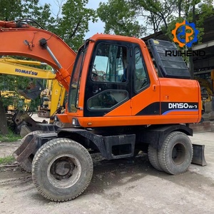Excavatrice sur pneus d'occasion de bonne qualité Doosan DH150W-7 <span class=keywords><strong>15t</strong></span>, modèle 2022, moteur 96KW, faible consommation de carburant, haute efficacité, en vente - Product Image 2