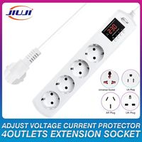 JIUJI JJSVA-FC4 Multiprise 4 prises USB avec protection contre les surtensions et réglage de la tension/courant pour réfrigérateur