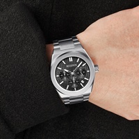 Reloj de Cuarzo Cronógrafo de Acero Inoxidable para Hombre, Diseño Multicolor, de Lujo, Alta Calidad, Última Moda 2024, 5 BAR Resistente al Agua