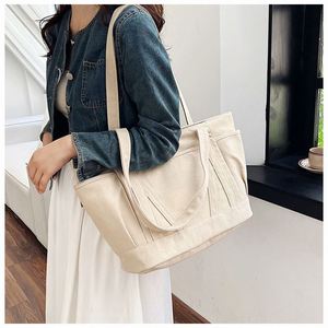 Customize <b>Large</b> Luxury Blank Women's Shoulder <b>Bags</b> Travel Work Hand <b>Bags</b> Ladies <b>Canvas</b> Tote <b>Bag</b> with Zipper - Product Image 6