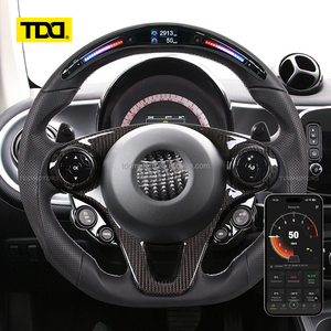 พวงมาลัยคาร์บอนไฟเบอร์และหนังหุ้มหนังแท้ TDD Luxury LED สำหรับรถ SLS CLASS SLR McLaren - Product Image 6