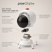 Jouet laser intelligent pour chat d'intérieur, interaction et jeu, OEM ODM, marque privée, vente en gros et au détail, fournitures pour animaux de compagnie PawGlobe