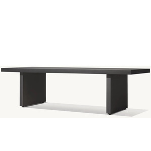 Ensemble de salle à manger d'extérieur en aluminium de style nordique moderne pour hôtel et villa, couleur personnalisable - Product Image 6