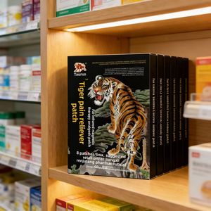 Adesivos de Cuidado Corporal com Infravermelho Distante (8 unidades) - Design Taurus Tiger, Adesivo Corporal Pessoal para Uso Diário - Product Image 1