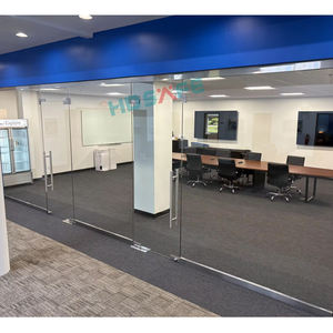 Porta Scorrevole Automatica in Vetro Moderna per Ufficio Americano, Parete Divisoria in Vetro e Alluminio per Cliniche e Ospedali - Product Image 4