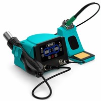 Station de Retravail à Air Chaud 2-en-1 RF-H10 avec Fer à Souder 210, Double Écran LCD, Veille Intelligente, Chauffage Rapide, Résistant à l'Oxydation