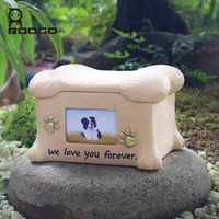 Urne funéraire avec cadre photo, boîte commémorative originale faite à la main pour cendres de chien et chat, décor patte, cercueil pour animaux de compagnie, conteneur d'hommage intérieur pour animaux.
