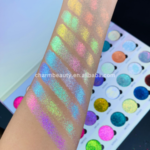 Bán buôn Duochrome Phấn mắt bột tắc kè hoa trang điểm mắt số lượng cao kim loại ép multichrome Eyeshadow Palette - Product Image 2