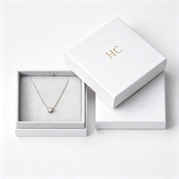 Boîte à bijoux personnalisée avec couvercle et base, emballage rectangulaire long pour colliers, vente en gros, fabricant, sortie d'usine