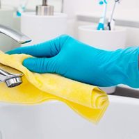 Gants d'examen en nitrile bleus - Classe I - Sans latex et sans poudre (Boîte de 1000) Grande taille