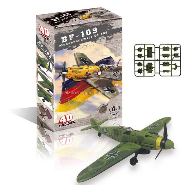 1:48 Plastic DIY Classic WWII Assembled Plane Building Blocks Kits Military Assembly Fighter Model Toys