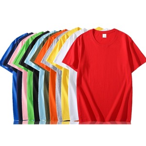 Promotional Wholesale Marathon Advertisement Polyester Cotton Blend Men Unisex Plain Blank Short Sleeve T-shirt t Shirt Tshirt