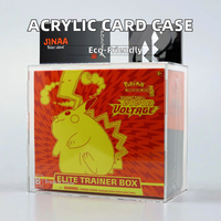 Haute qualité clair acrylique Elite formateur boîte protecteur Transparent jeu cartes vitrine recyclable objets de collection cadeau