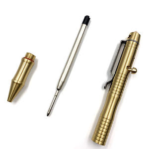 Stylo à bille portable en laiton massif, élégant et distinctif, avec logo - Product Image 3