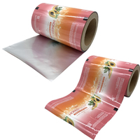 Rollo de envasado de alimentos flexible sellado con calor laminado de papel de aluminio plástico embalaje automático impreso digital para crutones
