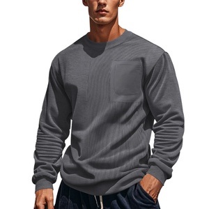 Sudadera Casual para Hombre con Logotipo Personalizado Bordado de Alta Calidad, Cuello Redondo, Hombros Caídos, Sudadera Holgada con Capucha - Product Image 4