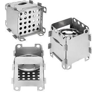 Estufa de Acero Inoxidable con Bandeja para Alcohol, Parrilla Portátil para Picnic al Aire Libre, Resistente al Viento, Capacidad de 3-5 L - Product Image 3