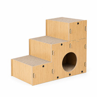 Griffoir vertical multicouche en carton ondulé, en forme d'échelle, épaissi et durable, jouet pour chat, maison multifonctionnelle pour chat