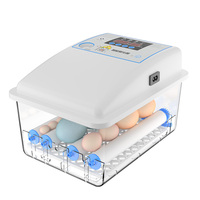 Incubadora de huevos automática 12 huevos incubadora de doble potencia para pollo pájaro ganso pato codorniz escotilla
