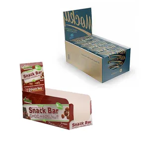 Factory eco friendly recycled cardboard paper snack candy box pdq counter top display box for shipping