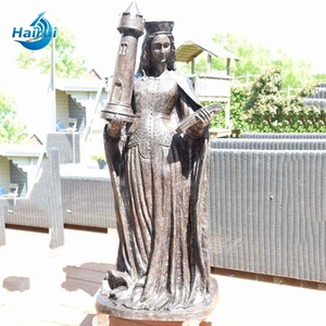 Statua in Bronzo Personalizzata di San Michele Arcangelo, Scultura per Lapidi e Tombe Cattoliche, Figurina per Cimitero - Product Image 3