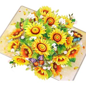 การ์ดอวยพรวันแม่แบบป๊อปอัพ 3 มิติ ลายฮัมมิงเบิร์ดและดอกทานตะวัน กระดาษ 4 สี รูปทรงสี่เหลี่ยมผืนผ้า เคลือบเงาด้าน พิมพ์ดิจิทัล - Product Image 6