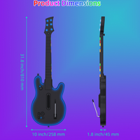 Guitare de console de jeu pour PS4/PS3/PC Contrôleur de guitare sans fil universel Rock Band Guitar