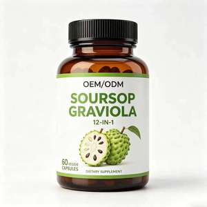 Cápsulas de Graviola Multiherbales OEM con Musgo Marino, Cúrcuma, Moringa, etc. Suplemento para el Apoyo de la Salud Inmunológica, Intestinal y Celular - Product Image 1
