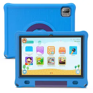 Tablet, novo 10 polegadas oem wifi crianças educativo aprendizagem tablets pc tela de toque 3 + 64gb armazenamento com suporte de silicone colorido