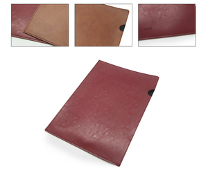 Wholesale <strong>Logo</strong> Accept <strong>Custom</strong> A4 A5 <strong>Paper</strong> <strong>Folder</strong> <strong>Files</strong> Presentation PU Leather <strong>Document</strong> Bag Leather Book Cover - Product Image 6