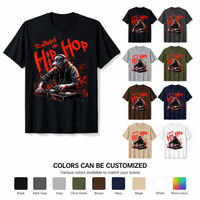 T-shirt graphique DJ Hip Hop surdimensionné en jersey 100 % coton 400 GSM personnalisé avec motif, streetwear épais, impression DTG, OEM ODM
