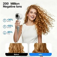 Sèche-cheveux sans lame BLDC 110k RPM, souffleur à ions négatifs, léger, portable, compact, diffuseur à température constante