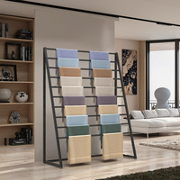 Nouveau style, fabricant sur mesure, présentoirs de sol modernes en fer et métal pour tissus, supports à tapis et présentoirs à foulards