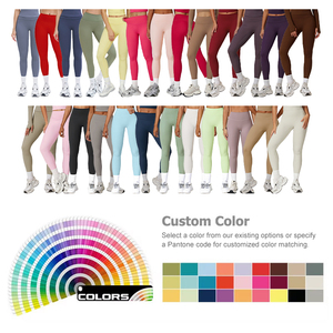 Спортивные леггинсы Zechuang с высокой талией, подтягивающие бедра, однотонные, длиной до щиколотки, для йоги и бега, быстросохнущие, облегающие, для женщин - Product Image 2