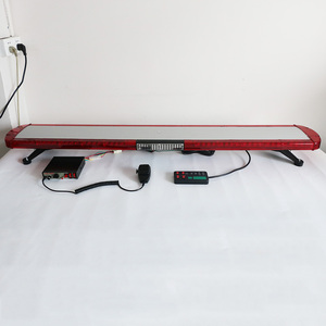 Barre lumineuse LED <span class=keywords><strong>rouge</strong></span> stroboscopique de 147 cm (57 po) sur mesure avec sirène et haut-parleur, chargeur inclus, pour tous les véhicules d'urgence (<span class=keywords><strong>Ecosport</strong></span>) - Product Image 1