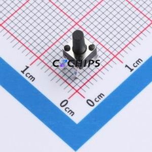 TS09-CBW1FH8.0 Tactile Switch Through hole-4P,4.5x4.5mm Switch Single Pole Single Throw Round Button 2.5N Through Hole - Product Image 1