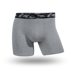 Calzoncillos bóxer de tiro medio con logotipo personalizado para hombre, pantalones deportivos de punto de algodón transpirable, ropa interior de seda <span class=keywords><strong>Sexy</strong></span> para jóvenes antidesgaste - Product Image 5