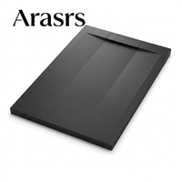Arasrs Plateau de douche en pierre noire, surface en pierre, pour rénovation de salle de bain