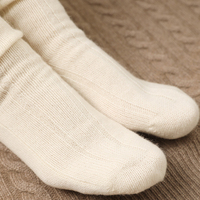 Chaussettes pour femmes en cachemire pur doux, très vendues, avec logo personnalisé
