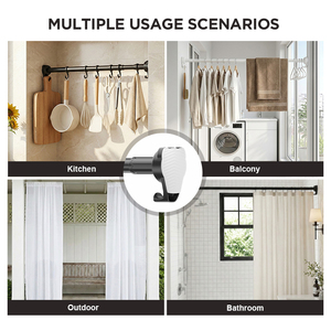 ARODDY – <span class=keywords><strong>Tringle</strong></span> de tension en acier de 13,8 à 19,7 pouces pour rideaux de porte avec crochet, <span class=keywords><strong>tringle</strong></span> de douche – Garantie 2 ans – Fabrication interne - Product Image 5